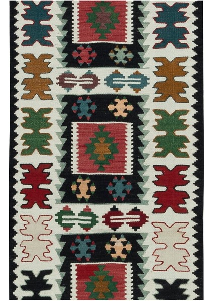 66 x 287 cm Düz Dokuma Renkli Dar Yolluk Kilim, El Dokuma Geometrik Türk Koridor Halısı indirimleri
