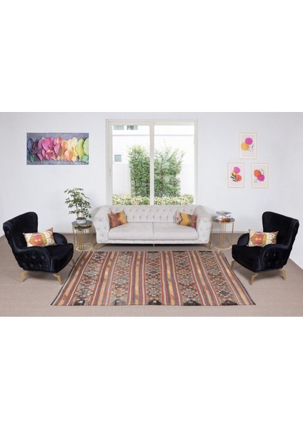 186 x 277 cm Düz Dokuma Eski Kilim, El Dokuması Kilim Halı. Yün fiyatları