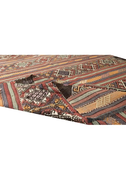 186 x 277 cm Düz Dokuma Eski Kilim, El Dokuması Kilim Halı. Yün modelleri