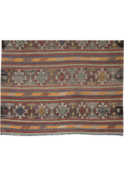 186 x 277 cm Düz Dokuma Eski Kilim, El Dokuması Kilim Halı. Yün fırsatları