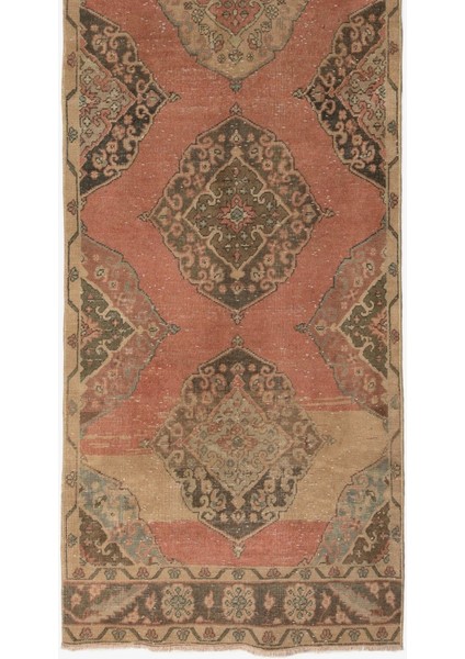 106 x 385 cm Koridor Için Otantik El Yapımı Eski Yolluk Halı fırsatları
