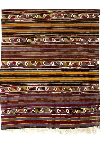 159 x 385 cm Çizgili El Dokuması Eski Türk Yolluk Kilim. Düz Dokuma Yolluk Kilim modelleri