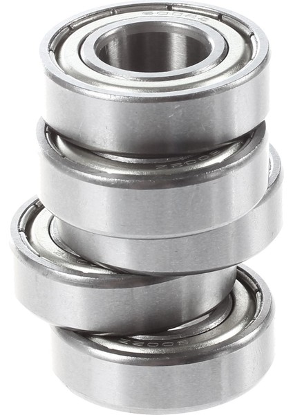 6002Z 15 x 32 x 9 mm Korumalı Metal Bilyalı Rulmanlar 5 Adet, Gümüş (Yurt Dışından)