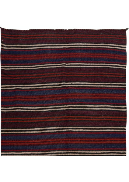 125 x 320 cm Çizgili Desenli El Dokuma Türk Kilimi, Düz Dokuma Çok Renkli Kilim, Yün fırsatları