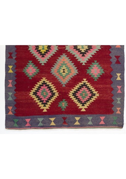 168 x 233 cm Çok Renkli Düz Dokuma Eski Yün Kilim modelleri