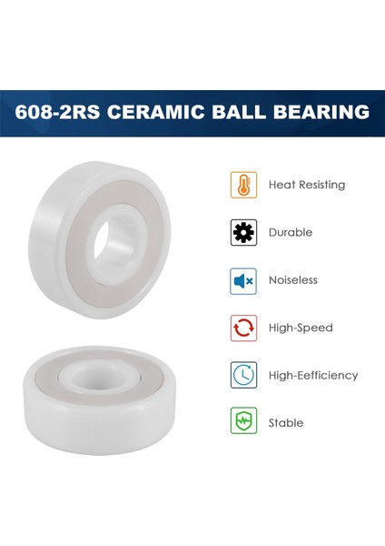 608-2RS Tam Seramik Mühürlü Rulman 8X22X7 Zro2 Bilyalı Rulmanlar 18273 (Yurt Dışından) fırsatları