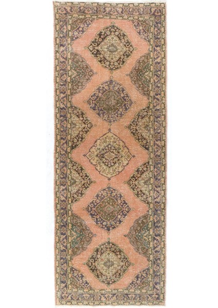 142 x 400 cm Koridor Dekoru Için El Yapımı Eski Yolluk, Antre Hol Halı