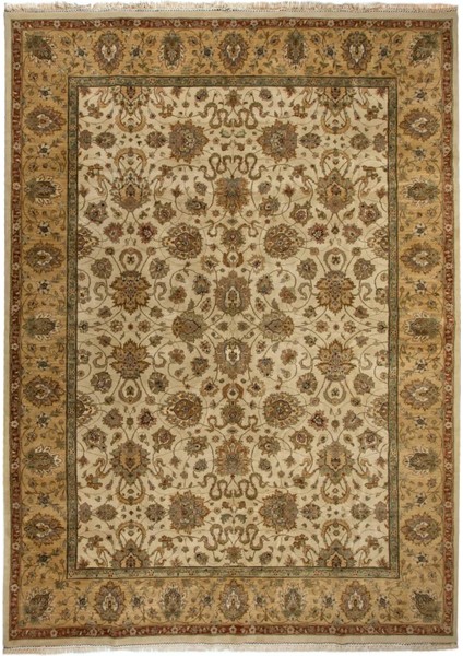 275 x 360 cm Yeni El Yapımı Bej Uşak Halısı, Yün ve Doğal Boyalardan Yapıldı