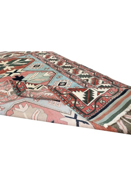 105 x 176 cm El Yapımı Geometrik Desenli Halı, Yün, Modern Ev Dekoru Halı