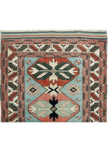 105 x 176 cm El Yapımı Geometrik Desenli Halı, Yün, Modern Ev Dekoru Halı