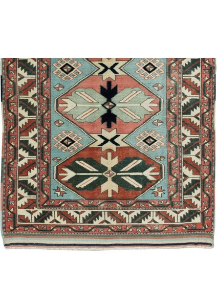 105 x 176 cm El Yapımı Geometrik Desenli Halı, Yün, Modern Ev Dekoru Halı