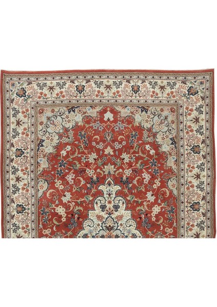 195 x 315 cm Madalyon Tasarımlı, Eski El Yapımı Halı, El Düğümlü Halı fırsatları
