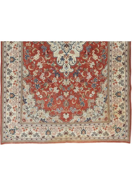 195 x 315 cm Madalyon Tasarımlı, Eski El Yapımı Halı, El Düğümlü Halı indirimleri