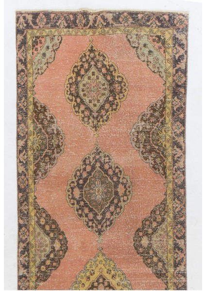 130 x 407 cm Eşsiz Eski Yünlü Yolluk Halı, 1960 Civarı. Koridor Halısı. Antre Hol Halı fiyatları