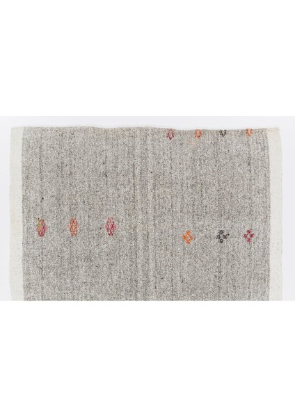186 x 242 cm El Dokuma Eski Kilim, Gri Tonlarda Düz Dokuma Kilim fiyatları