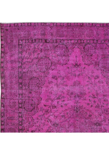 169 x 272 cm , Çağdaş Pembe Halı, El Düğümlü Mutfak Halısı, El Yapımı Halı