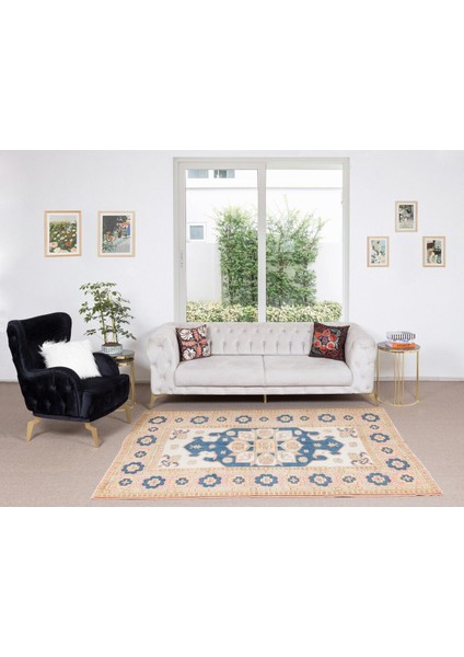 185 x 250 cm Oturma Odası Dekoru Için El Yapımı Alan Halısı, Yün, Modern Geometrik Desenli Halı fiyatları