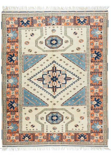 247 x 308 cm El Yapımı Alan Halısı, Modern Geometrik Halı, Yün
