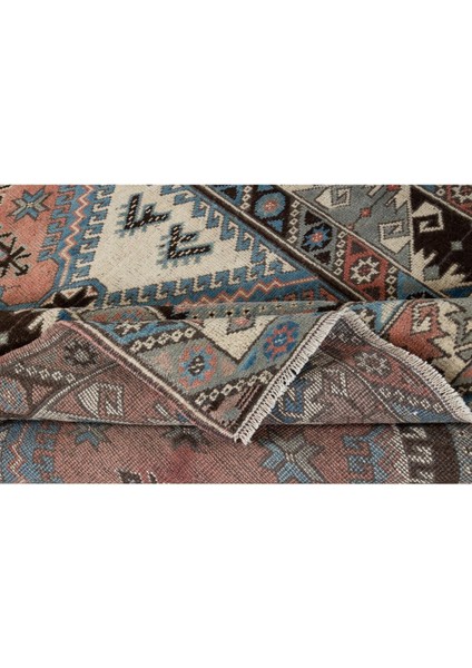 120 x 180 cm Benzersiz Eski El Düğümlü Geometrik Desenli Türk Halısı, Tamamen Yünden Yapılmıştır modelleri