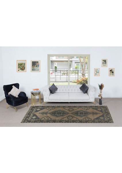 140 x 319 cm Madalyonlu Eski El Yapımı Koridor Halısı, Geniş Koridor Yolluğu fiyatları