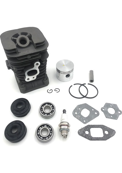 Partner 350 Partner 351 Için 41.1mm Testere Silindiri ve Contası Piston Takma Buji Yivli Bilyalı Rulman Kiti (Yurt Dışından)