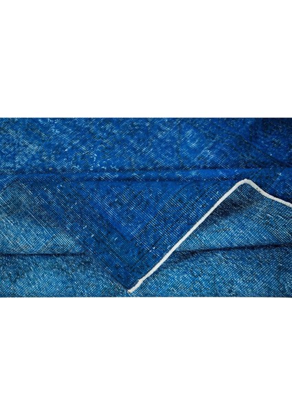 161 x 267 cm Eski El Yapımı Türk Işi Halı, El Dokuma Mavi Halı modelleri