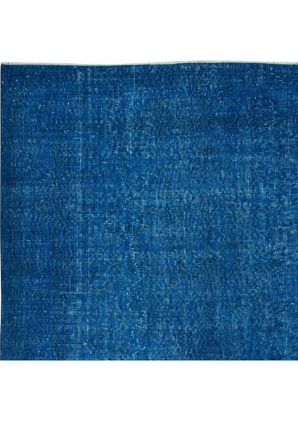 161 x 267 cm Eski El Yapımı Türk Işi Halı, El Dokuma Mavi Halı fırsatları