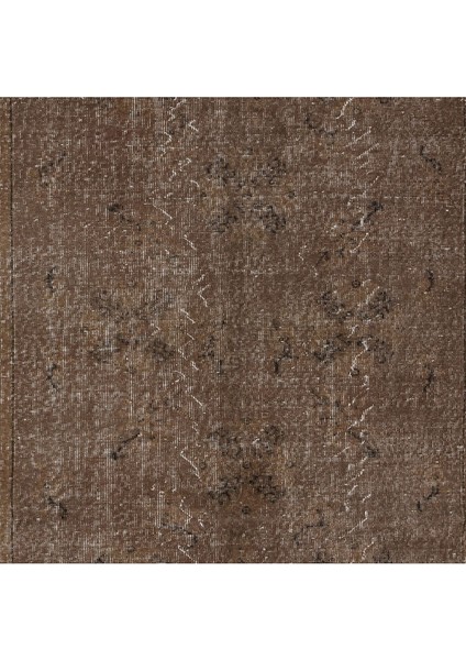 158 x 257 cm Yenilenmiş Kahverengi El Yapımı Halı, Modern Yün ve Pamuktan Yapılmış Eski Halı indirimleri