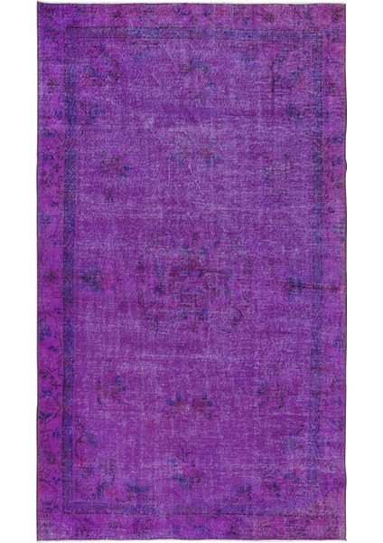 193 x 323 cm Mor Dış & Iç Mekan Halısı, El Yapımı Halı, El Dokuma Türk Halısı, Eski Yenilenmiş Halı