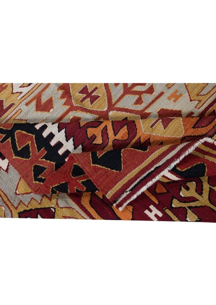 165 x 302 cm Eski Düz Dokuma Kilim, Geometrik El Dokuma Kilim, Renkli Halı, Yün modelleri