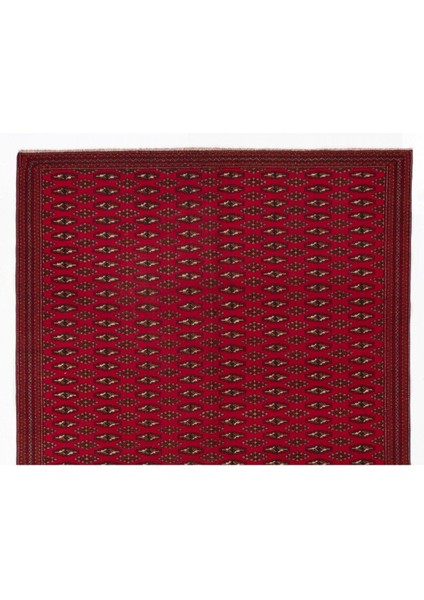 184 x 290 cm Orta Asya'dan Eski El Yapımı Halı. Kırmızı Renkli Yün Halı fiyatları