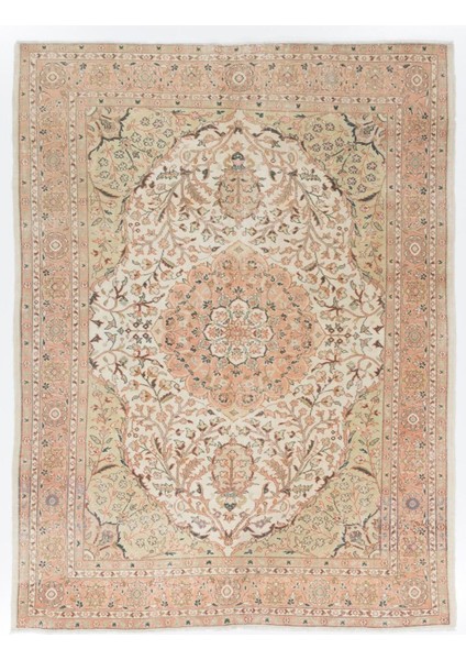 217 x 285 cm Benzersiz Kaliteli Eski Ladik Yün Halı, El Yapımı Muhteşem Halı