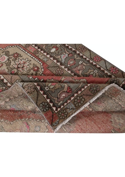 119 x 377 cm Geleneksel Eski El Yapımı Türk Koridor Halısı Madalyonlu, Yün modelleri