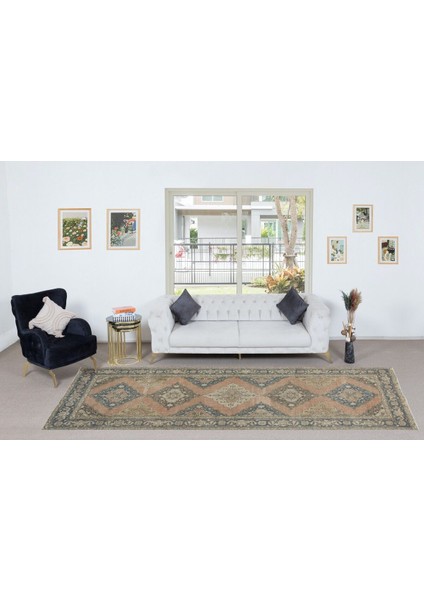 138 x 365 cm Koridor Için El Düğümlü Yolluk Halı, Eski Konya Sille Koridor Halısı fiyatları