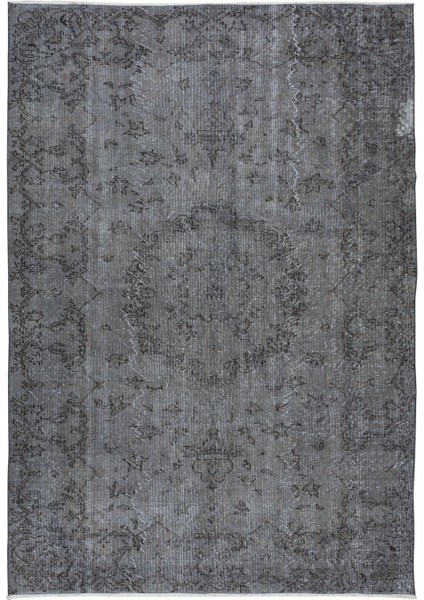 170 x 252 cm El Yapımı Türk Halısı, Gri El Dokuması Halı, Modern Yünlü Halı