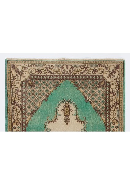 (115 x 213 cm ) Yeşil Tonlarda El Dokuması Halı , Anadolu Halısı fiyatları