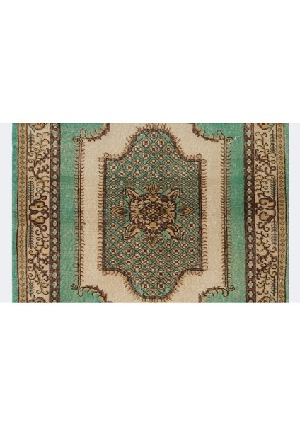(115 x 213 cm ) Yeşil Tonlarda El Dokuması Halı , Anadolu Halısı modelleri
