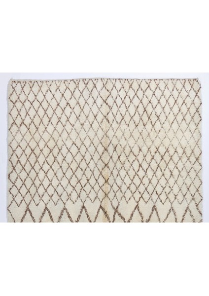 210 x 310 cm El Dokuması Beyaz Yünden Yapılmış Yumuşak Tüylü Tülü Halı, Modern Tülü fiyatları