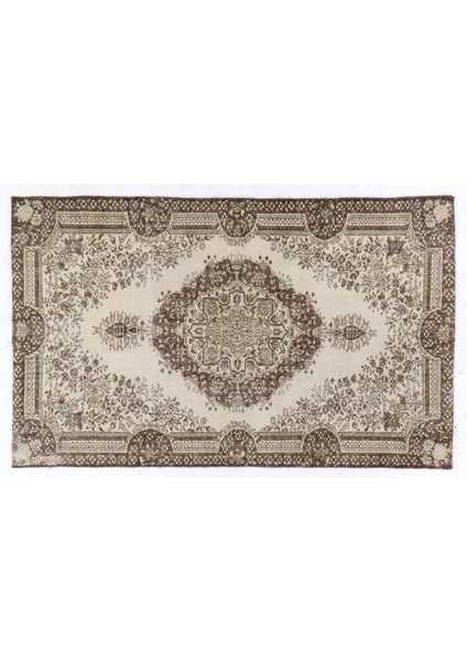 165 x 270 cm Doğal Bej ve Kahverengi Yün Eski Güneşte Soldurulmuş Isparta Halısı fırsatları