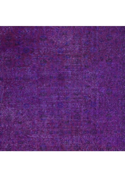 160 x 260 cm Mor Yeniden Boyanmış El Yapımı Halı, El Dokuması Türk Halısı, Modern Alan Halısı indirimleri