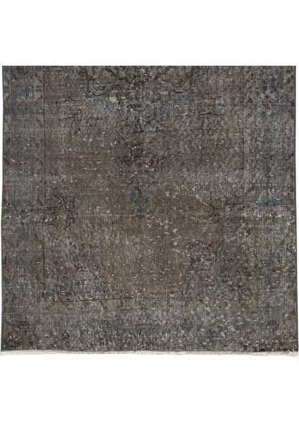 111 x 209 cm El Dokuması Yeniden Boyanmış Eski Türk Halısı, Modern Kahverengi El Yapımı Halı indirimleri