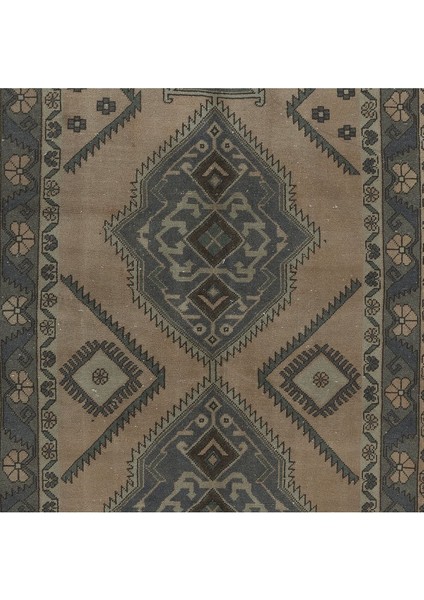 140 x 319 cm Madalyonlu Eski El Yapımı Koridor Halısı, Geniş Koridor Yolluğu indirimleri
