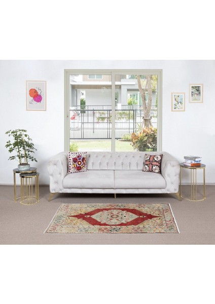 105 x 193 cm Geleneksel Eski Türk Köy Halısı, El Düğümlü Yün Halısı fiyatları