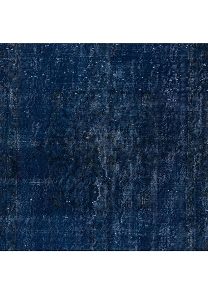 120 x 206 cm Lacivert Renkli El Dokuması Halı, Yenilenmiş Modern Lacivert Küçük Halı indirimleri