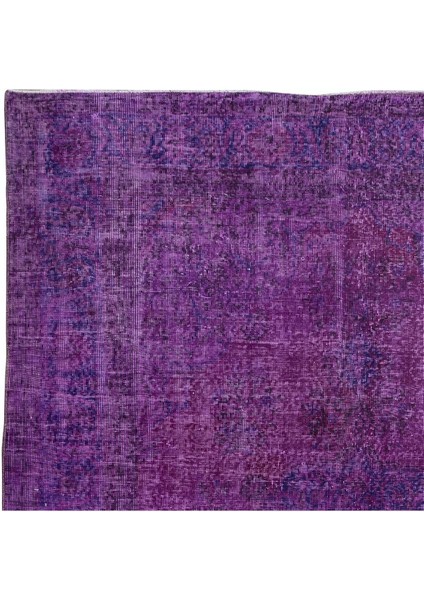 210 x 310 cm Mor El Dokuması Halı, El Düğümlü Alan Halısı, Eski Türk Halısı fırsatları
