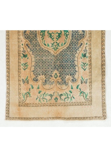 114 x 203 cm El Yapımı Eski Türk Uşak Halı, Küçük Yün ve Pamuklu Halı modelleri