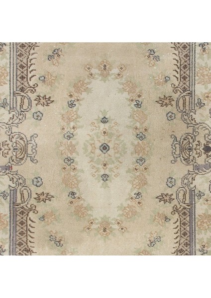 114 x 210 cm Eski Bej Halı, Ek Düğümlü Küçük Alan Halısı Halı, El Yapımı Yünlü Halı fırsatları