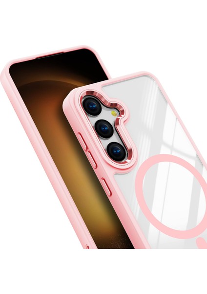 Samsung Galaxy S25 Kılıf Magsafe Şarj Desetkli Metal Kamera ve Tuş Tasarım Arkası Sararmaz Sert Şeffaf indirimleri