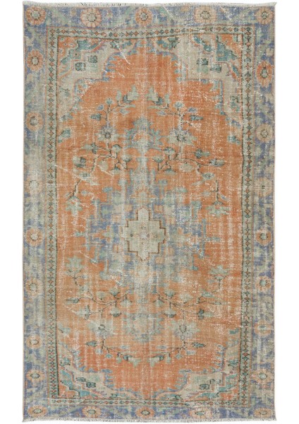 158 x 265 cm El Düğümlü Geleneksel Halı, 1955 Civarı, Eski El Yapımı Köy Halısı
