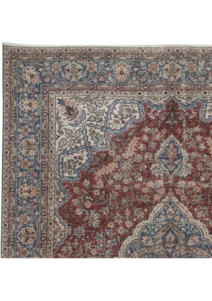 205 x 317 cm Geleneksel Osmanlı Halısı, 1950'LI Yıllardan, El Yapımı Madalyonlu Türk Halısı fırsatları